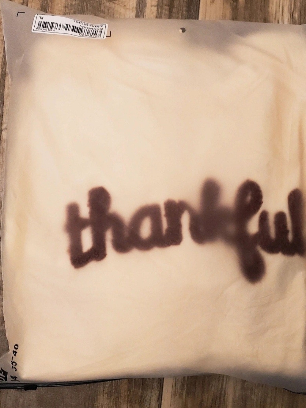 Thankful Embroidered Cream Women's Sweatshirt - Picture 4 of 7